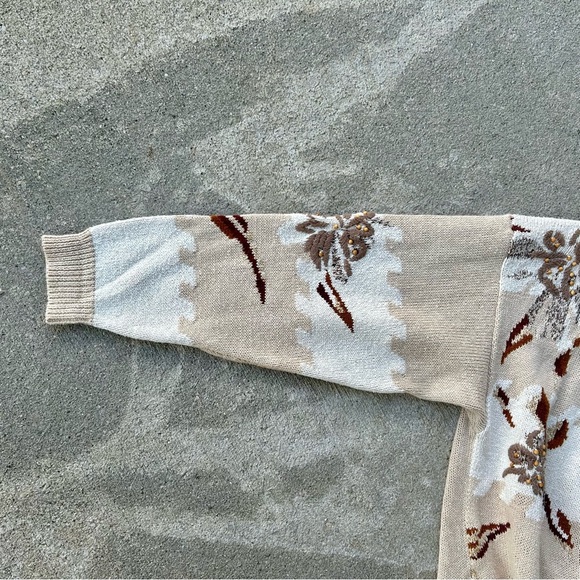 Koret Women's Tan and Brown Floral Cardigan - Picture 5 of 6